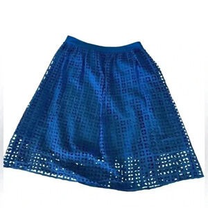 Kensie Knee Length Woven Blur Skirt Size: Small
